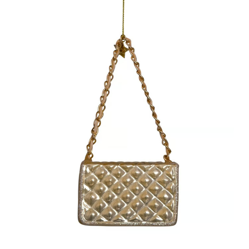 Vondels Champagne Opal Fashion Bag Glass Ornament