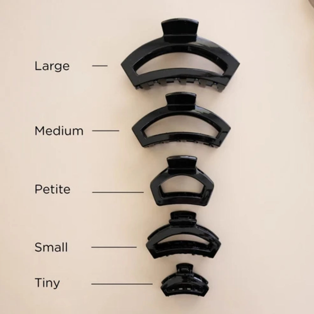 TELETIES Jet Black Petite Open Hair Clip