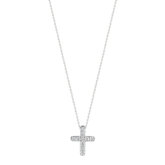 Verragio 18k Small Diamond Cross Pendant