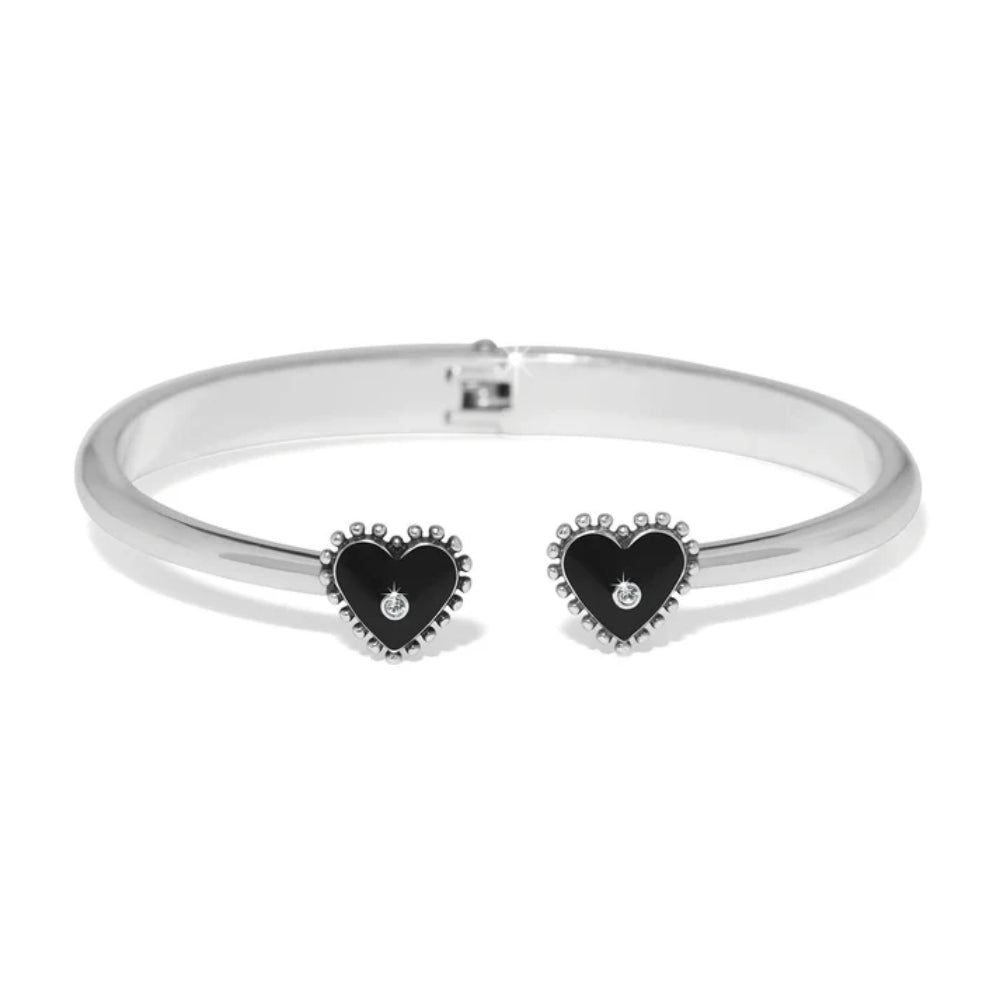 Brighton Pretty Tough Amour Heart Open Hinged Bangle