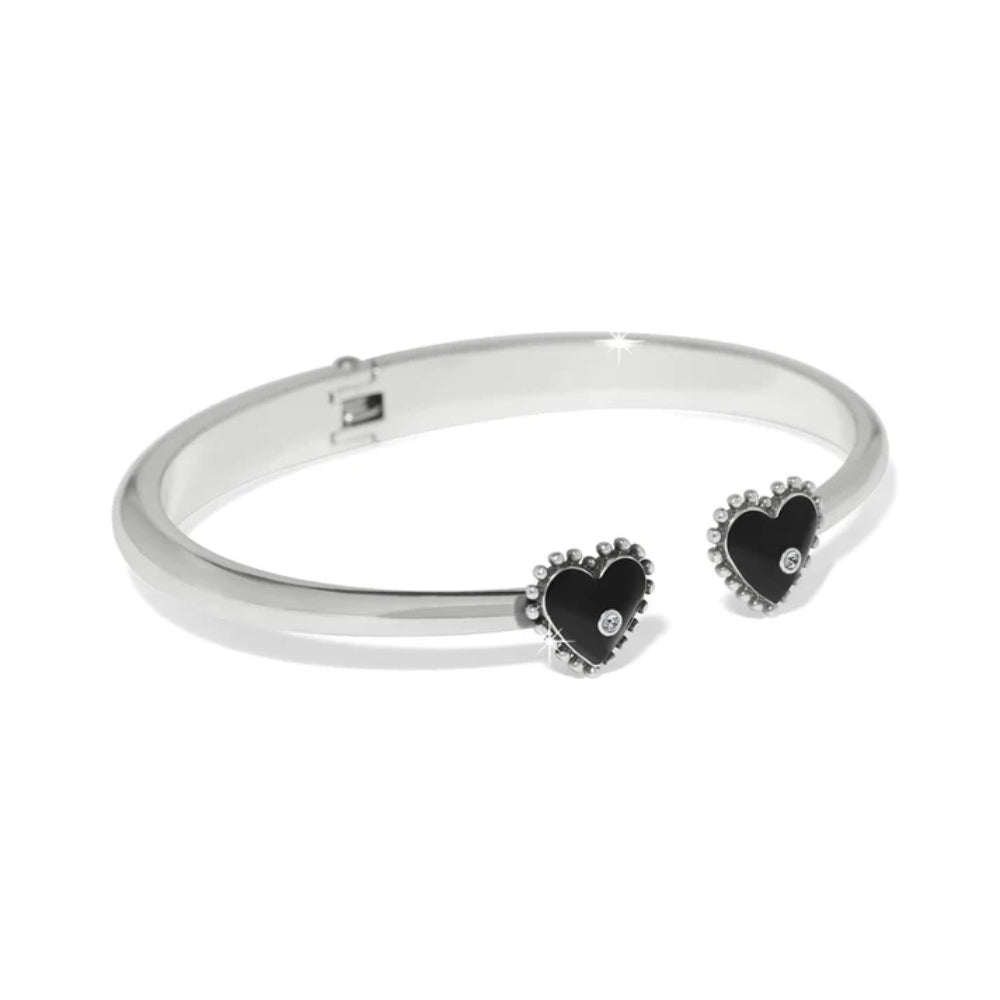 Brighton Pretty Tough Amour Heart Open Hinged Bangle