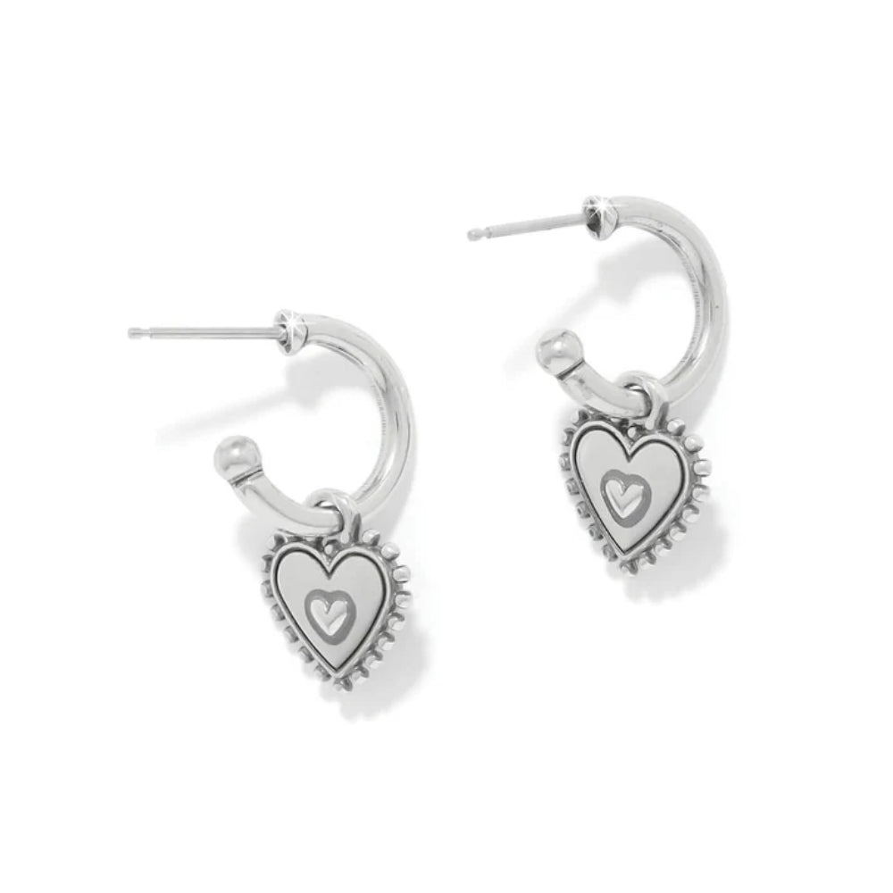 Brighton Pretty Tough Amour Heart Post Drop Earrings