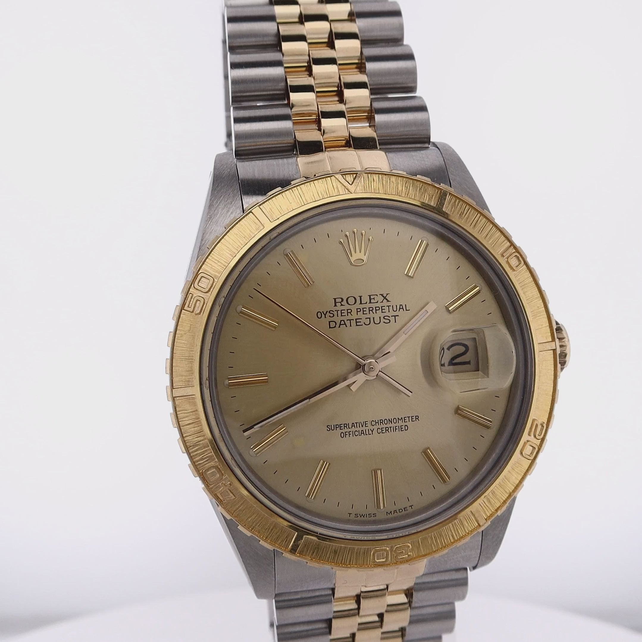 Estate Rolex Two-Tone Gents Oyster Perpetual Date Just Turn-O