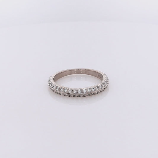 Estate Hearts On Fire 18 Karat White Gold WB 2ROW D.62TW HVS