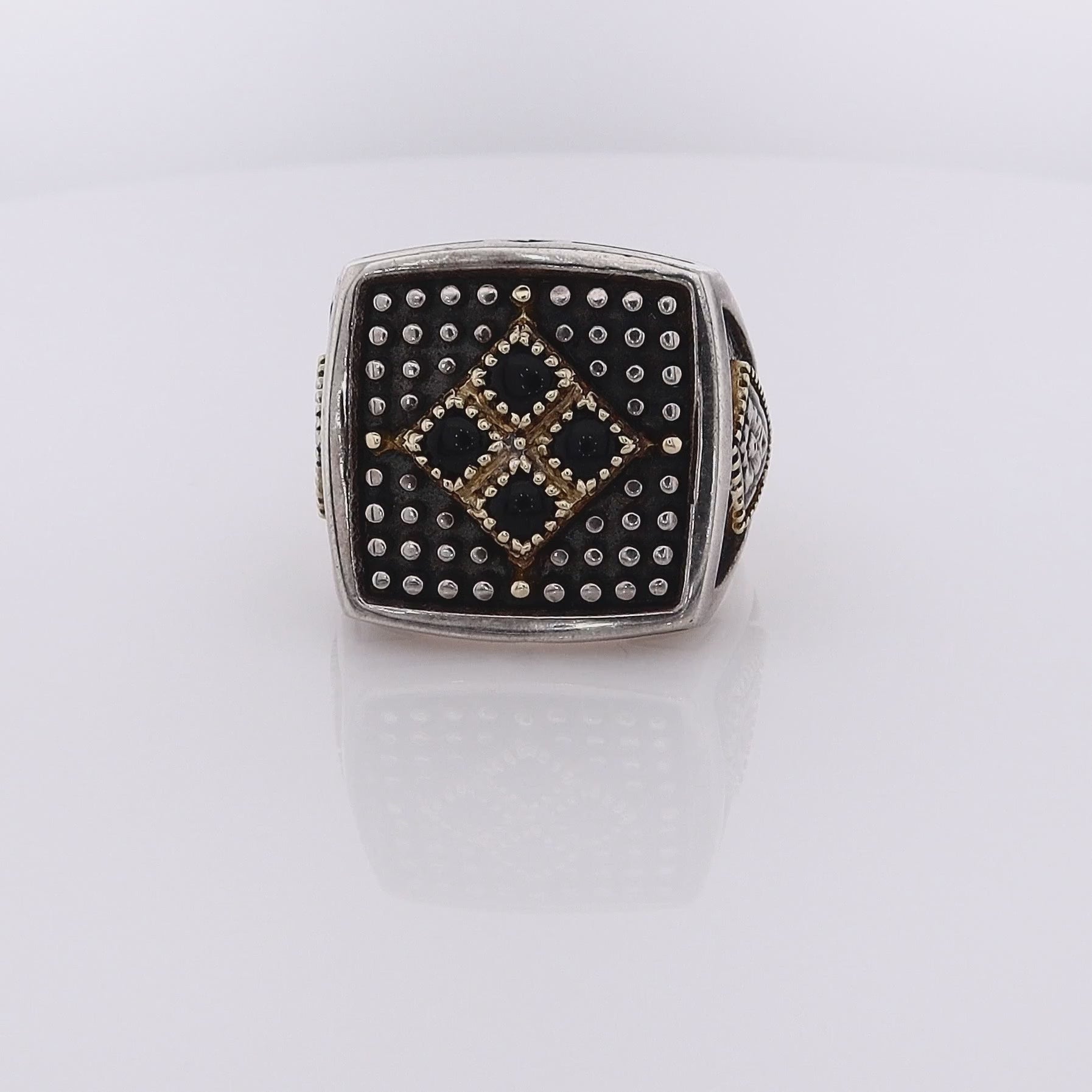 Konstantino Sterling Silver and 18 Karat Yellow Gold Beaded Top
