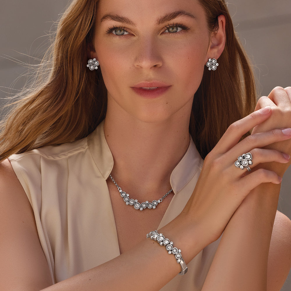 Brighton Constella Cluster Hinged Bangle