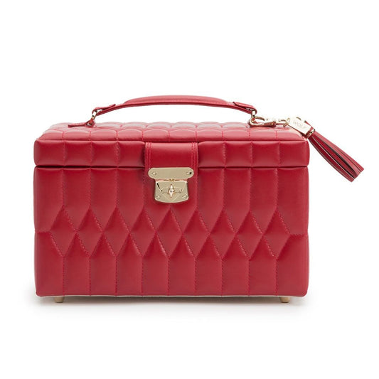 Wolf Designs Caroline Medium Jewelry Case in Red