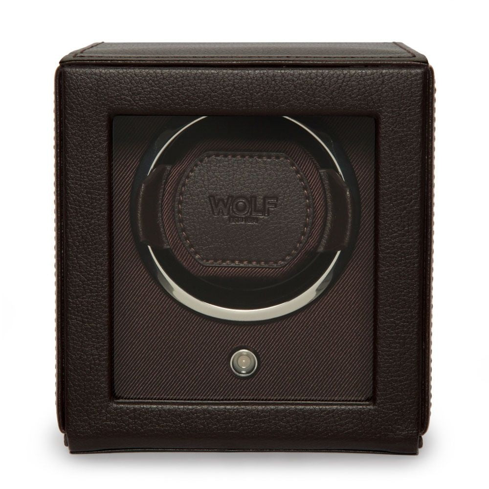 Wolf Designs Cub Single Watch Winder with Cover