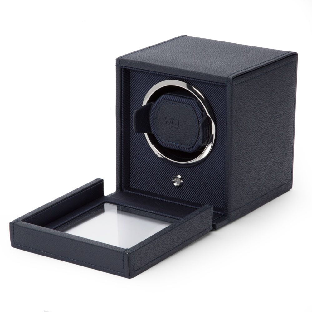 Wolf Designs Cub Single Watch Winder with Cover