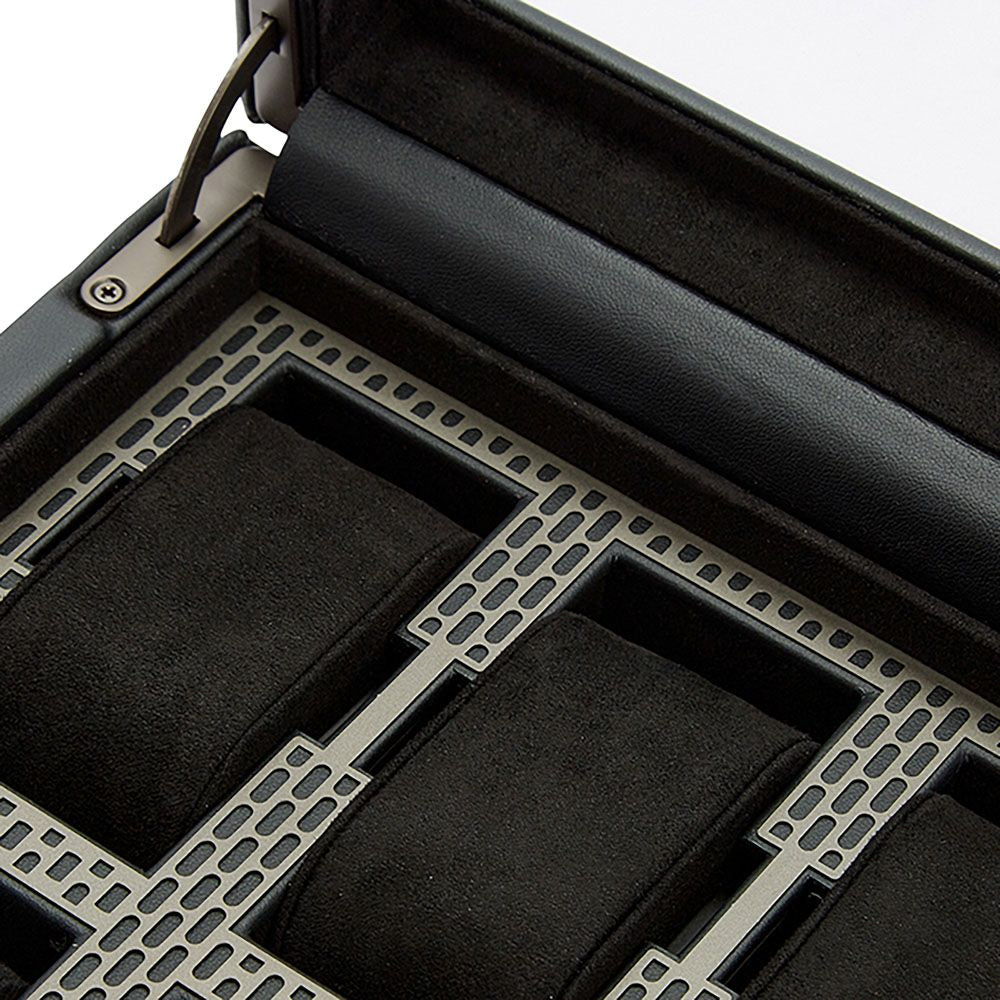 Wolf Designs Axis 10 Piece Watch Box in Powder Coat