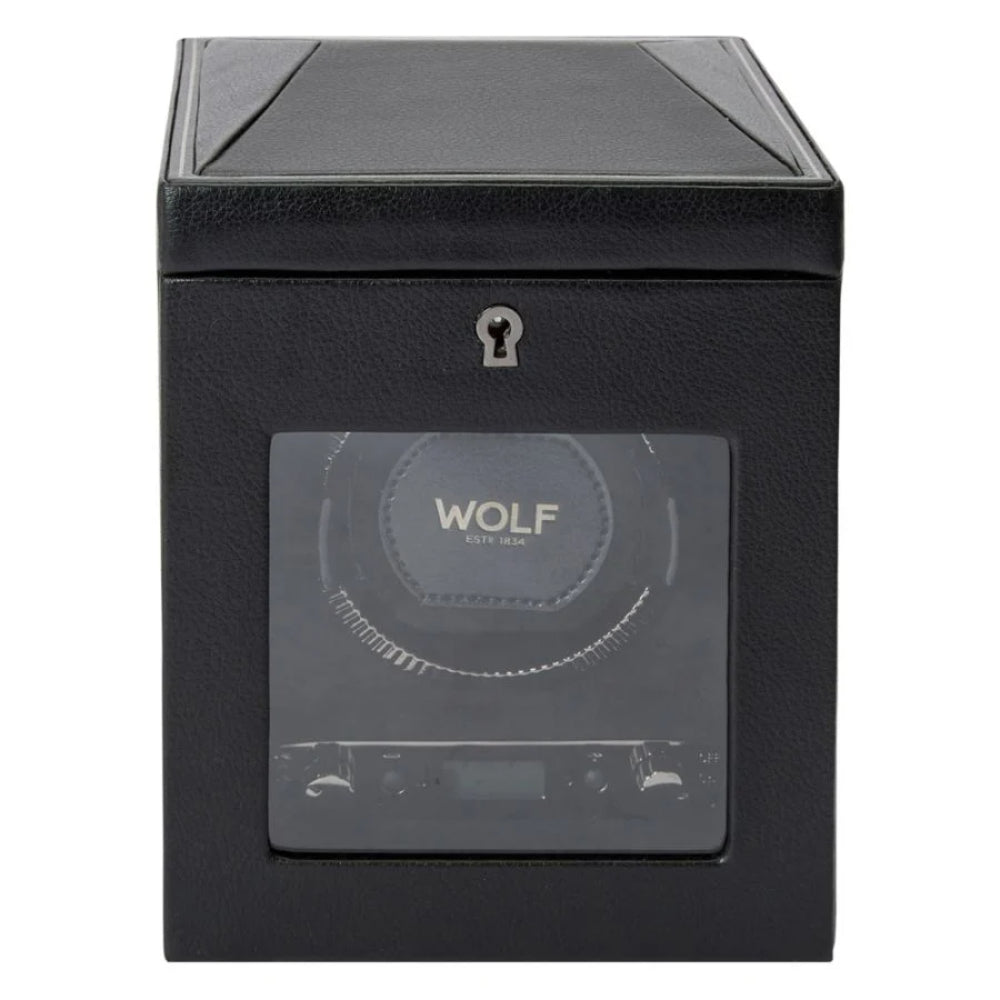 Wolf Designs British Racing Single Watch Winder - Black
