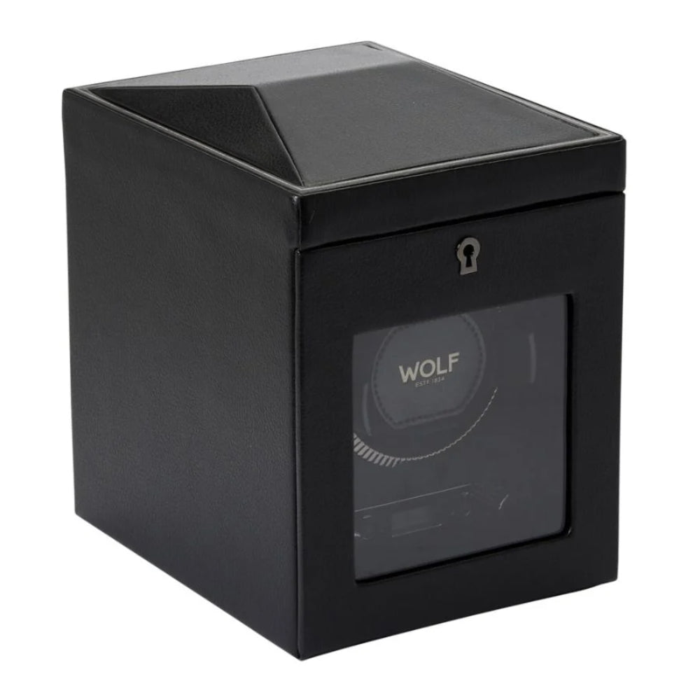 Wolf Designs British Racing Single Watch Winder - Black