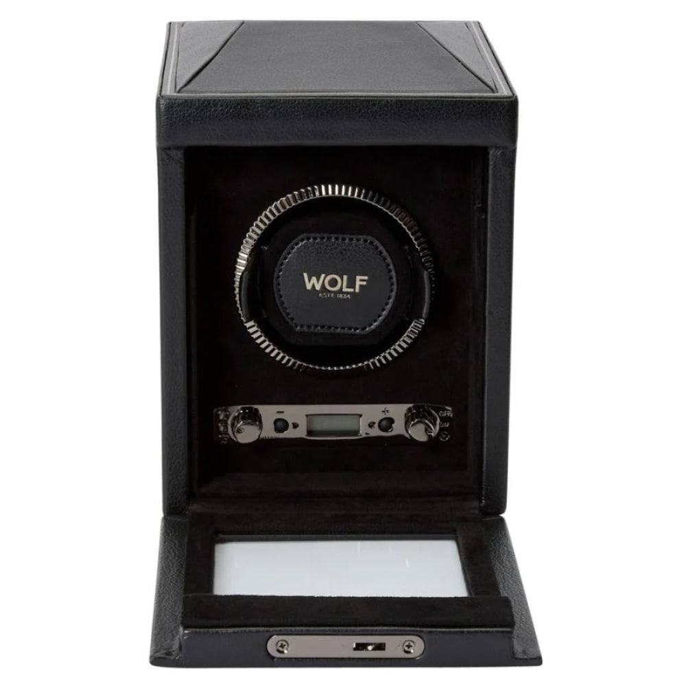 Wolf Designs British Racing Single Watch Winder - Black