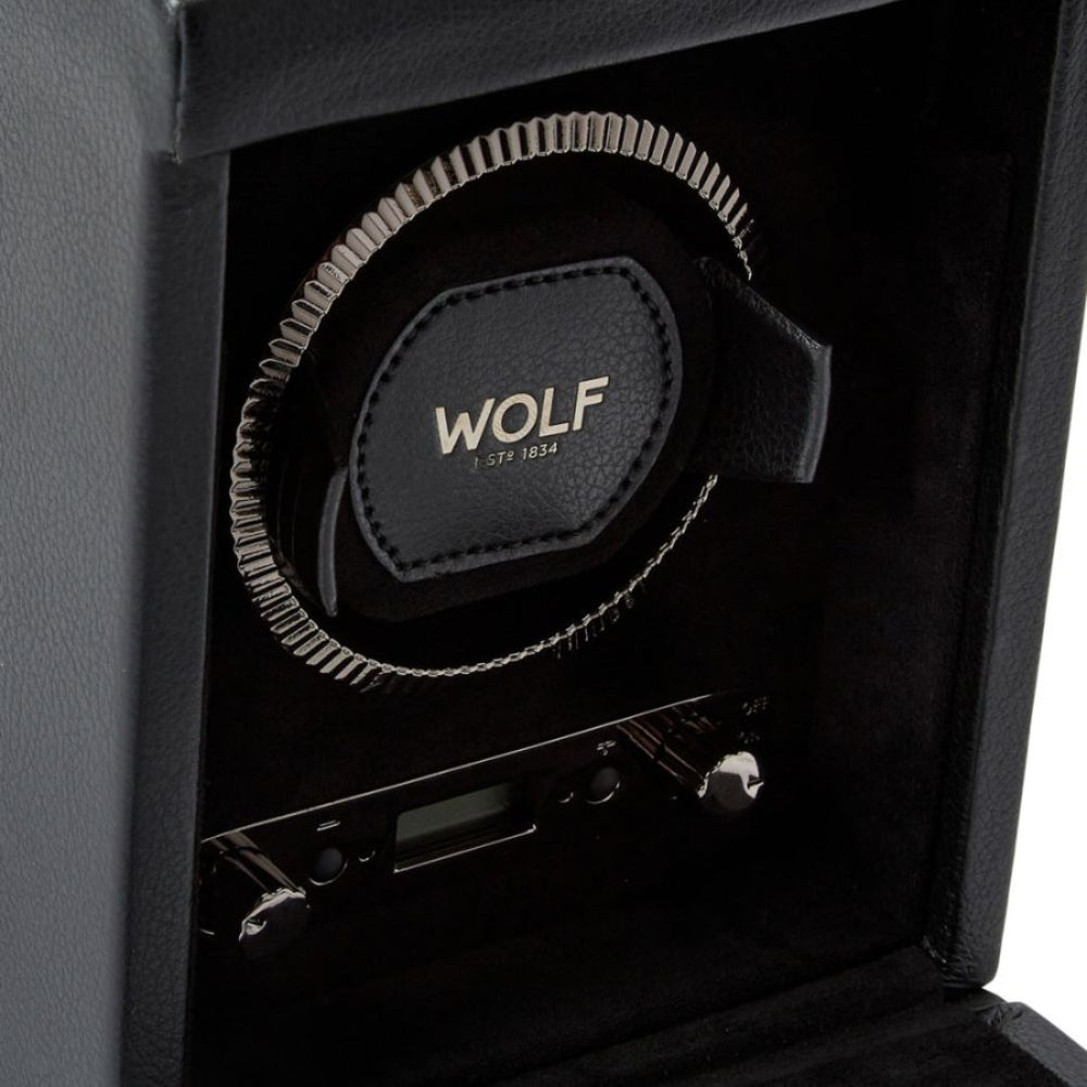 Wolf Designs British Racing Single Watch Winder - Black