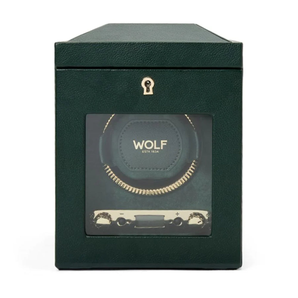 Wolf Designs British Racing Single Watch Winder - Green