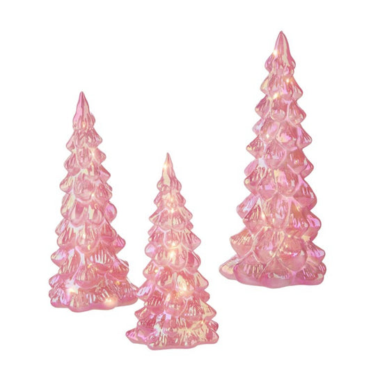 Lighted Pink Iridescent Tree