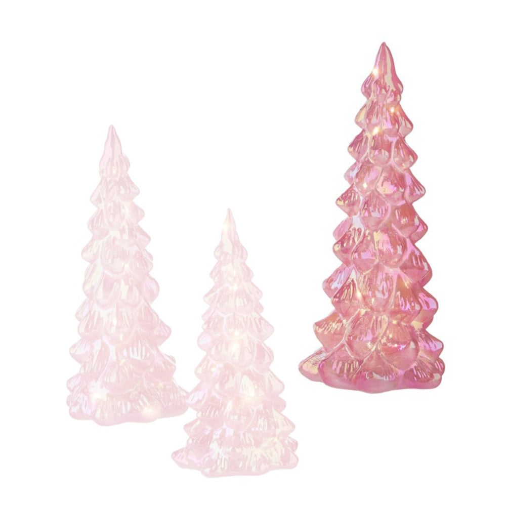 Lighted Pink Iridescent Tree