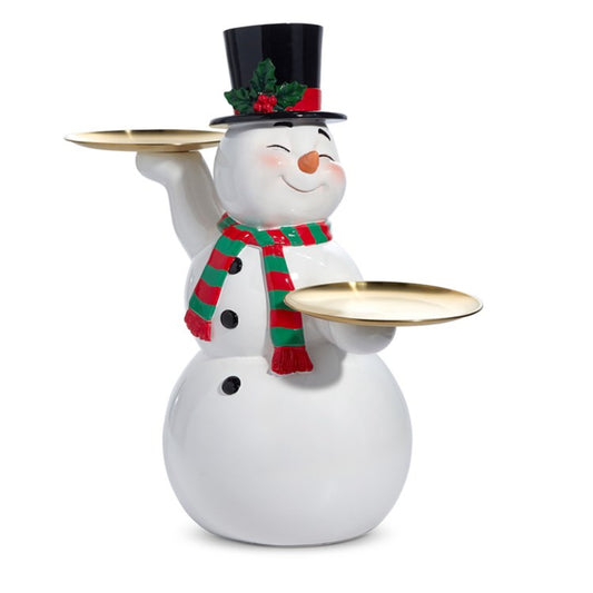 Raz Imports 25" Retro Snowman Cake Palate (In-Store Pickup Only)