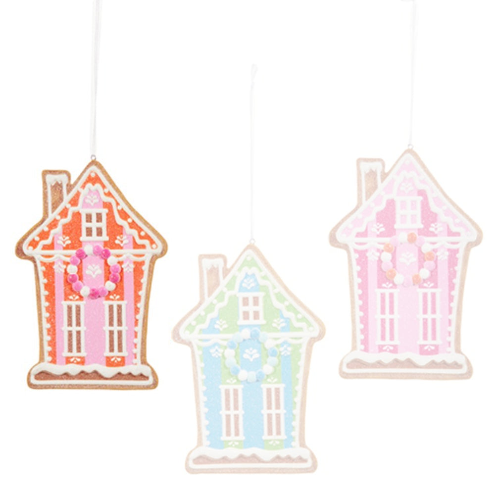 Raz Imports 6" Vivid Jolly Gingerbread House Ornament