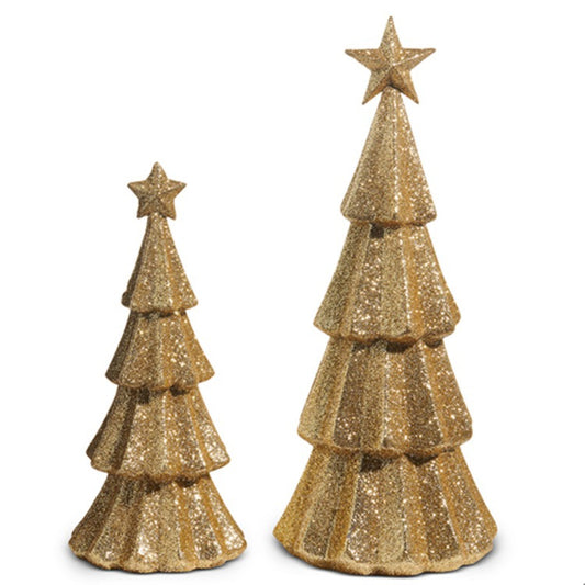 Raz Imports Gold Glitter Trees