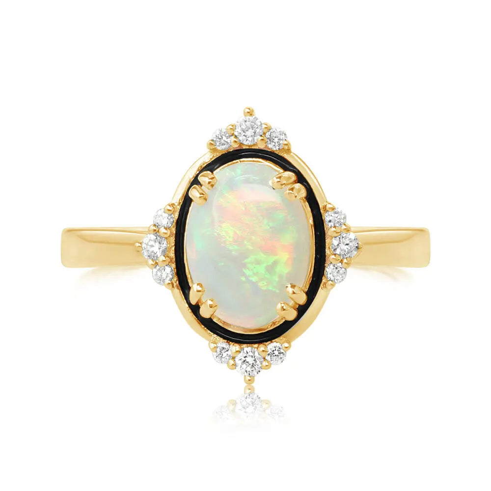 gold ring on white background