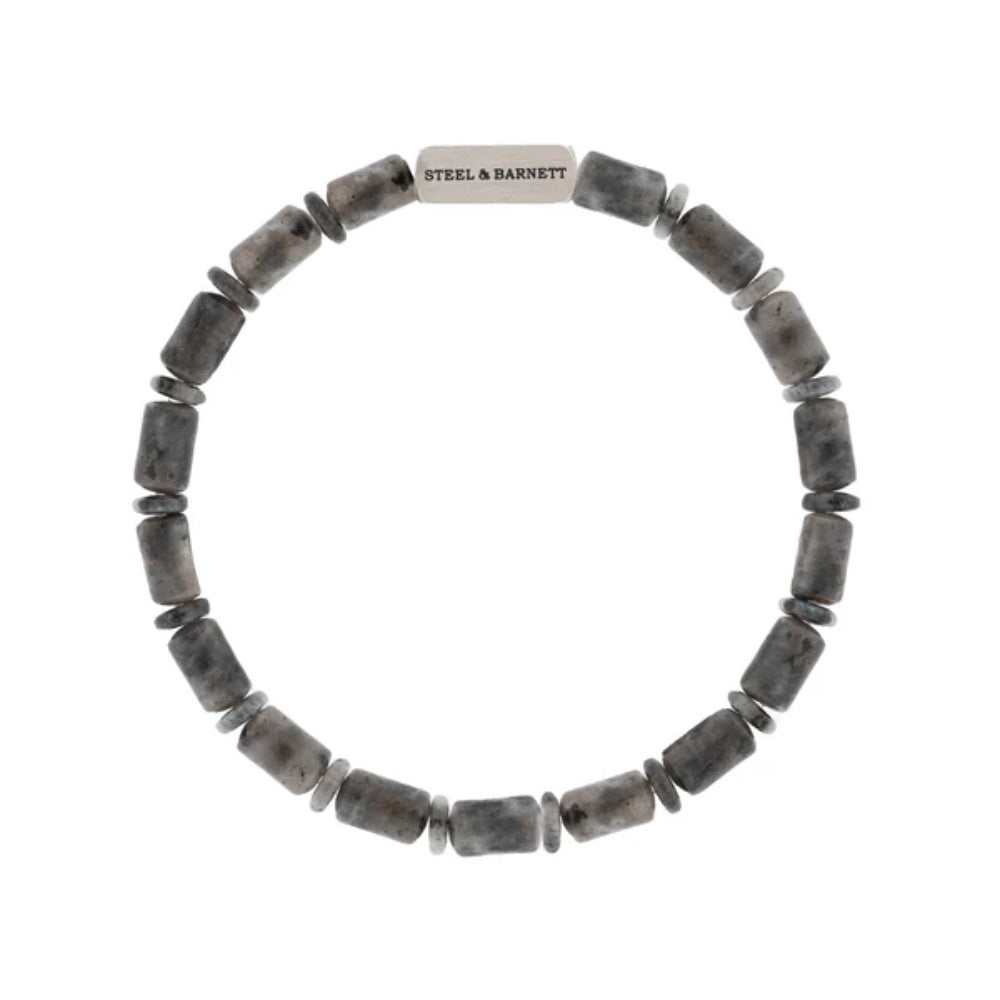 Steel & Barnett Men's "Colorful Cal" Barrel Gemstone Bracelet