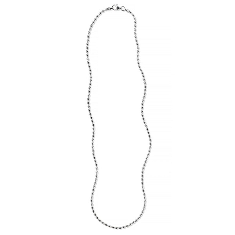 Sterling Silver Rice Bead Chain, 20"