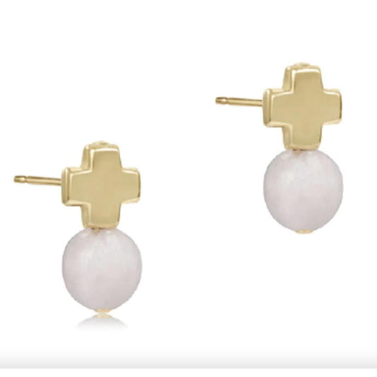 enewton Signature Cross Gold Stud