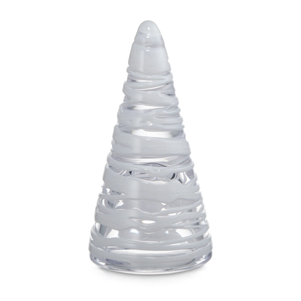 White decorative cone-shaped object on a white background from Simon Pearce