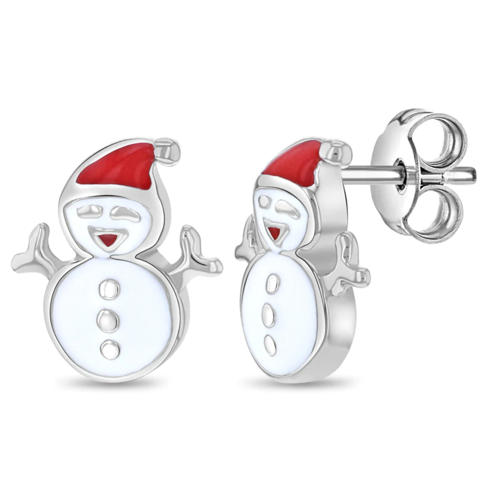 Christmas Snowman Girls Earrings