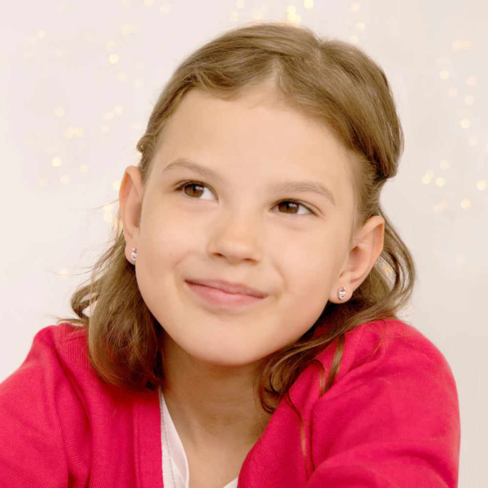 Jolly Christmas Santa Girls Earrings