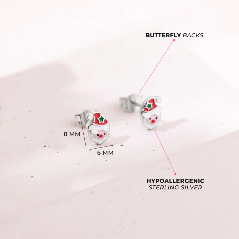 Jolly Christmas Santa Girls Earrings
