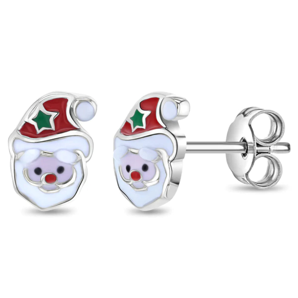Jolly Christmas Santa Girls Earrings