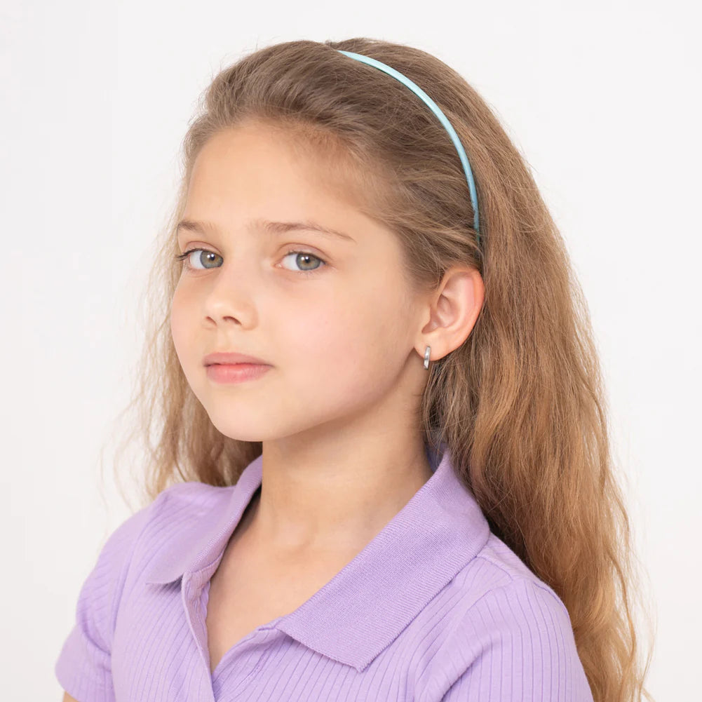 Children's Sterling Silver 9mm Standard Huggie Hoop Earrings