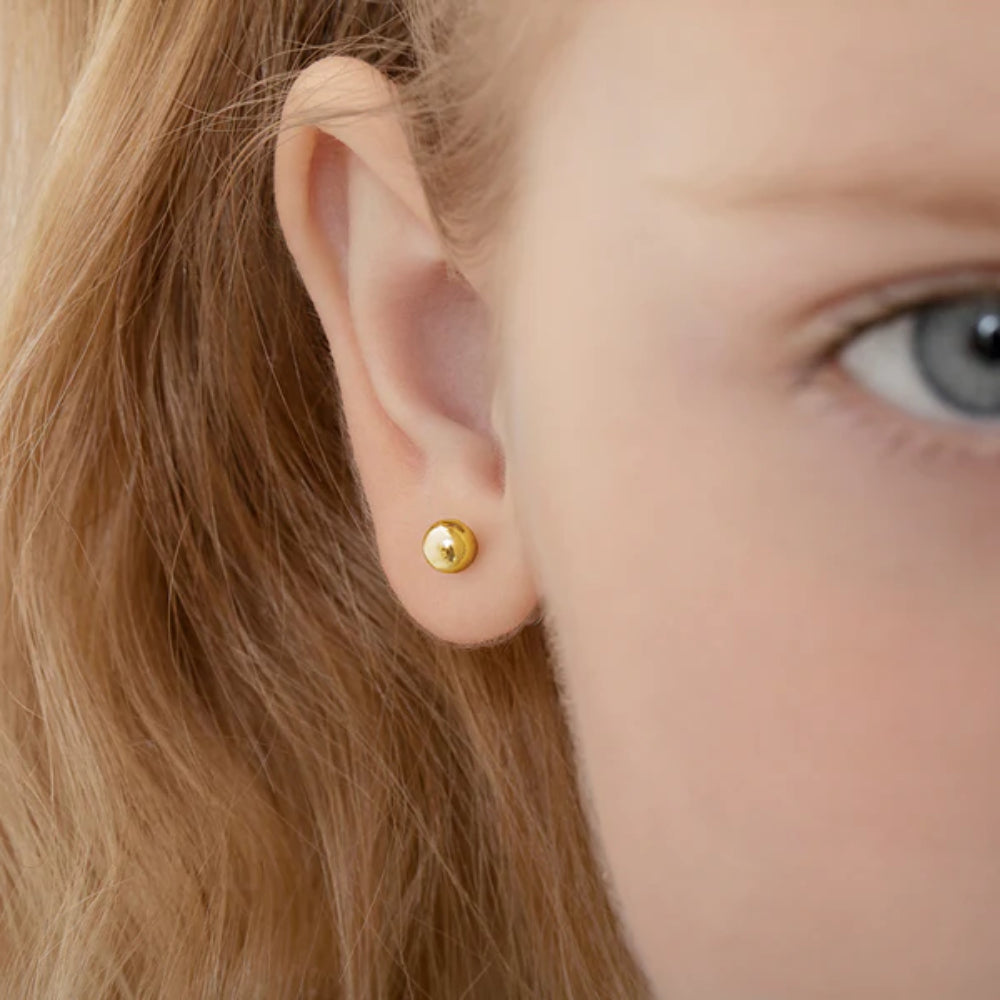 Children's Polished Ball Earrings