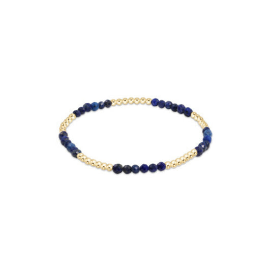 enewton 6.25" Blissful Pattern 2.5mm Bead Gemstone Bracelet - Lapis