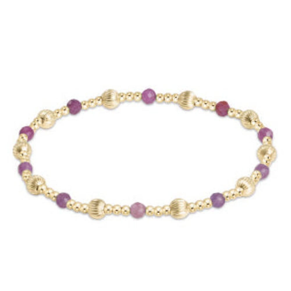 enewton 6.25" Dignity Sincerity Gemstone 4mm Bead Bracelet - Ruby