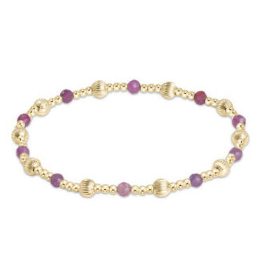 enewton 6.25" Dignity Sincerity Gemstone 4mm Bead Bracelet - Ruby