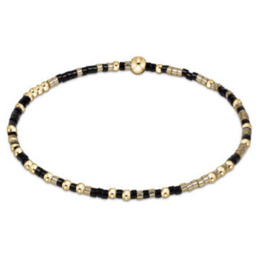 enewton 7.25" extends  Gameday Hope Unwritten Bracelet -Gold Luster Black