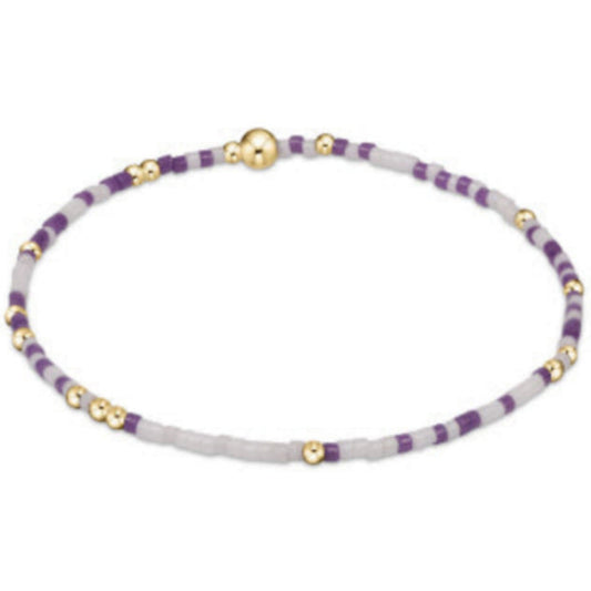 enewton 7.25" extends  Gameday Hope Unwritten Bracelet - Purple White