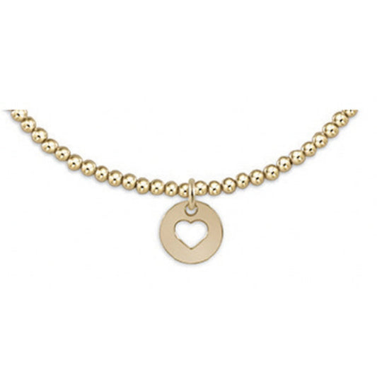 enewton egirl Classic Gold 2mm Bead Bracelet - Love Small Gold Disc