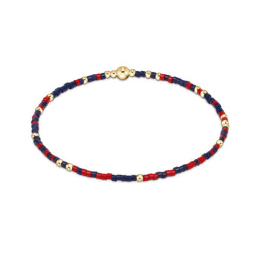 enewton 5.5" egirl Gameday Hope Unwritten Bracelet - Matte Navy Bright Red