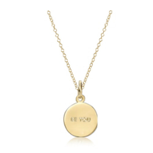 enewton egirl 14" Necklace Gold - be you. Small Gold Disc
