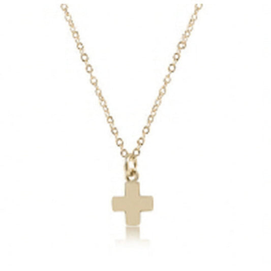 enewton egirl 14" Necklace Gold - Signature Cross Small Gold Charm