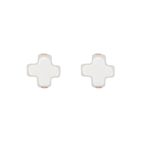 enewton Signature Cross Studs - Off White