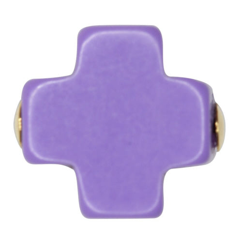 enewton Signature Cross Studs - Purple