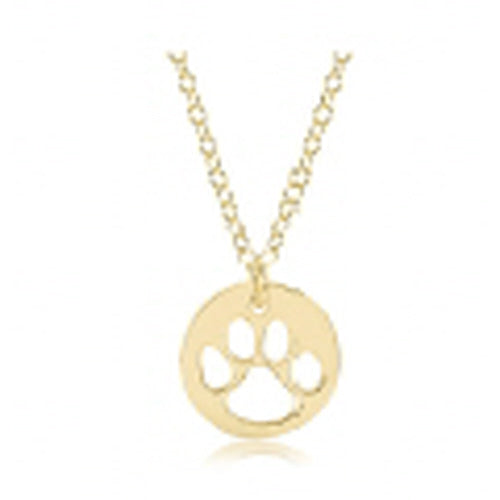 enewton 16" Necklace Gold - Paw Print Small Gold Disc