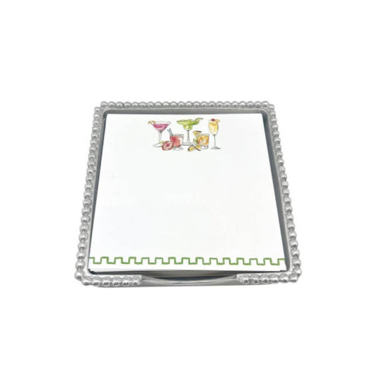 Mariposa But First...Cocktails Beaded Note Pad Set