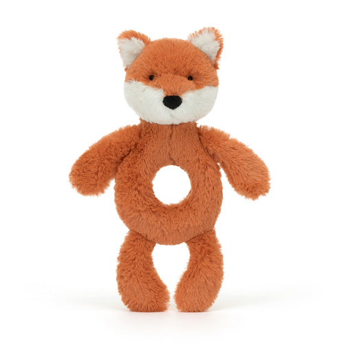 Jellycat Bashful Fox Cub Ring Rattle (RECYCLED FIBERS)
