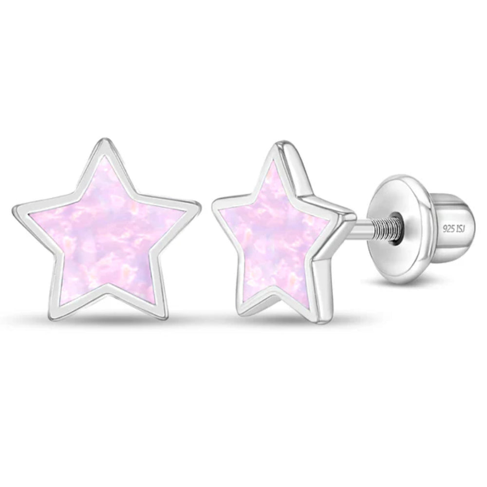 Children's Sterling Silver Sparkle Star Earrings